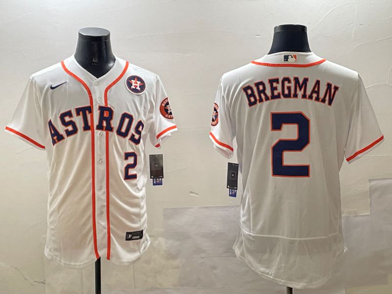 Men Houston Astros 2 Bregman White Elite 2025 Nike MLB Jersey style 2
